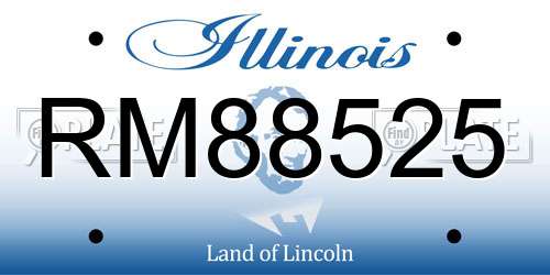 RM88525 Illinois License Plate