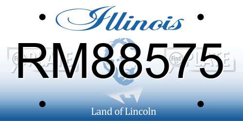 RM88575 Illinois License Plate