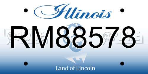RM88578 Illinois License Plate