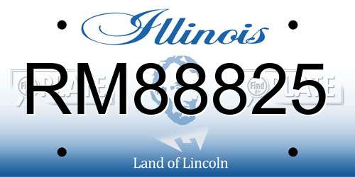 RM88825 Illinois License Plate