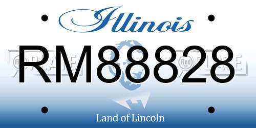 RM88828 Illinois License Plate