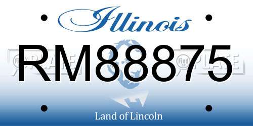 RM88875 Illinois License Plate