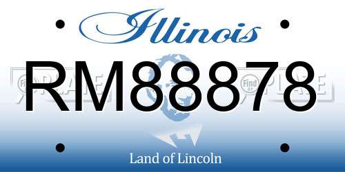 RM88878 Illinois License Plate