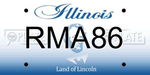 RMA86 Illinois License Plate