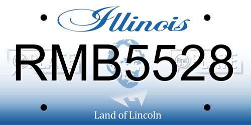 RMB5528 Illinois License Plate