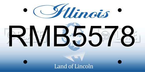 RMB5578 Illinois License Plate