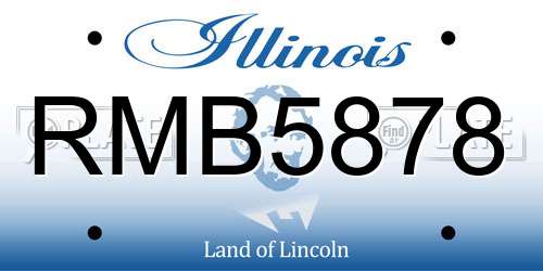 RMB5878 Illinois License Plate