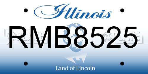 RMB8525 Illinois License Plate