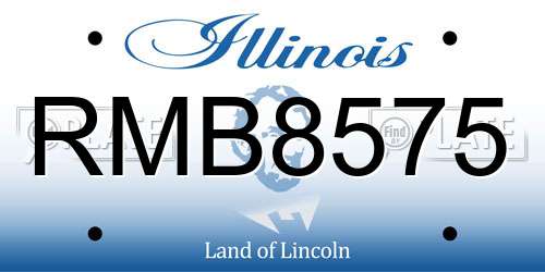 RMB8575 Illinois License Plate