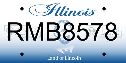 RMB8578 Illinois License Plate
