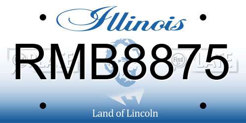 RMB8875 Illinois License Plate