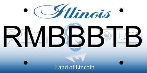 RMBBBTB Illinois License Plate
