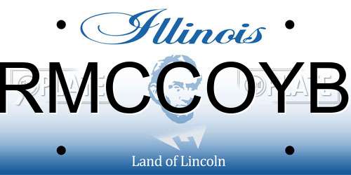 RMCCOYB Illinois License Plate
