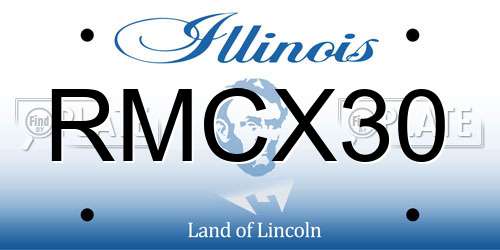 RMCX30 Illinois License Plate