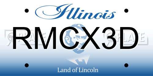 RMCX3D Illinois License Plate