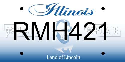 RMH421 Illinois License Plate