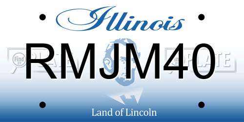 RMJM40 Illinois License Plate