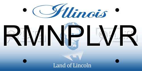RMNPLVR Illinois License Plate