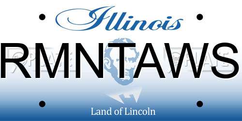 RMNTAWS Illinois License Plate