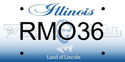 RMO36 Illinois License Plate