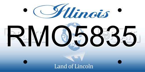 RMO5835 Illinois License Plate