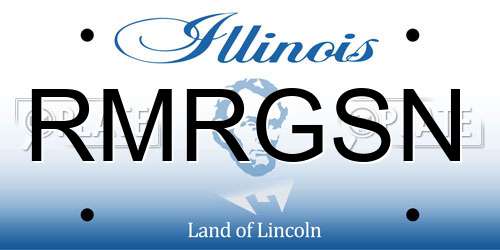 RMRGSN Illinois License Plate