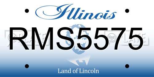 RMS5575 Illinois License Plate