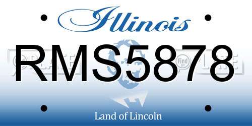 RMS5878 Illinois License Plate