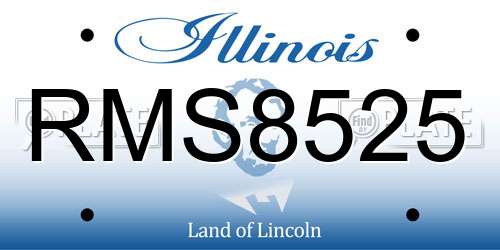 RMS8525 Illinois License Plate