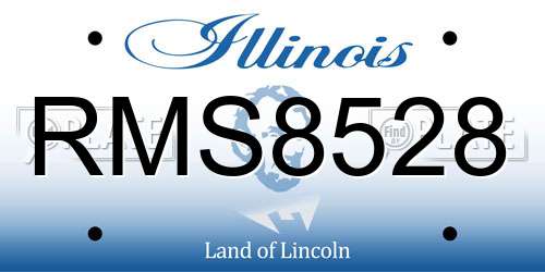 RMS8528 Illinois License Plate