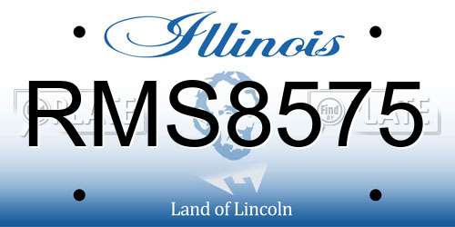 RMS8575 Illinois License Plate