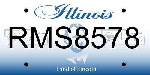 RMS8578 Illinois License Plate