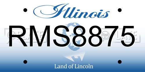 RMS8875 Illinois License Plate