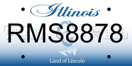RMS8878 Illinois License Plate
