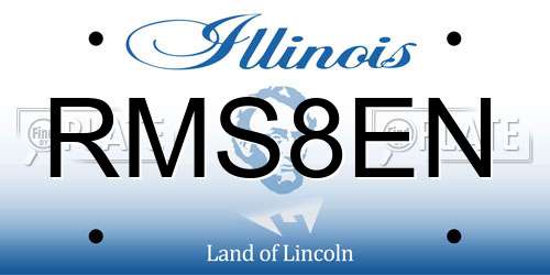 RMS8EN Illinois License Plate