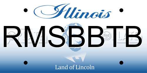 RMSBBTB Illinois License Plate