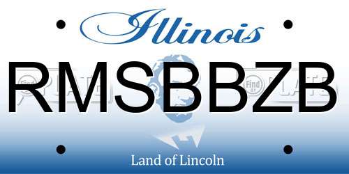 RMSBBZB Illinois License Plate