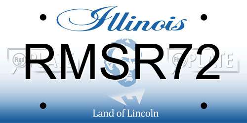 RMSR72 Illinois License Plate
