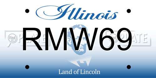 RMW69 Illinois License Plate