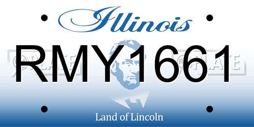 RMY1661 Illinois License Plate