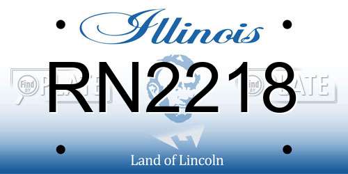 RN2218 Illinois License Plate