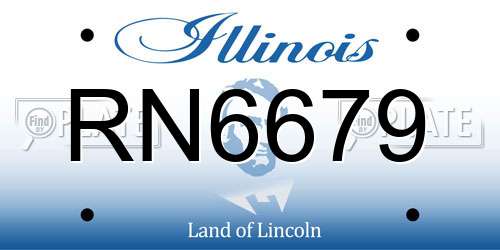 RN6679 Illinois License Plate