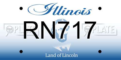 RN717 Illinois License Plate