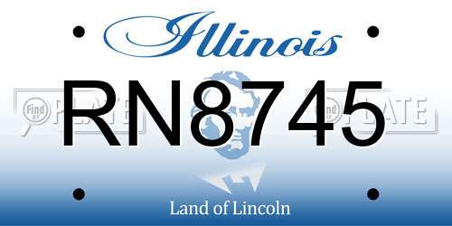 RN8745 Illinois License Plate