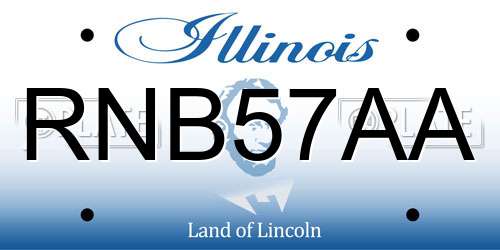 RNB57AA Illinois License Plate