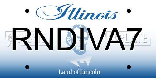 RNDIVA7 Illinois License Plate