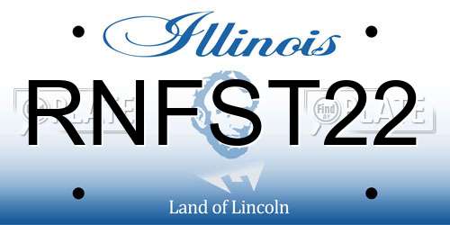 RNFST22 Illinois License Plate