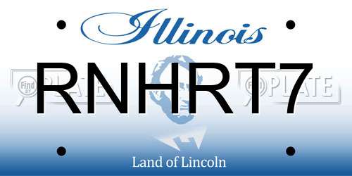 RNHRT7 Illinois License Plate