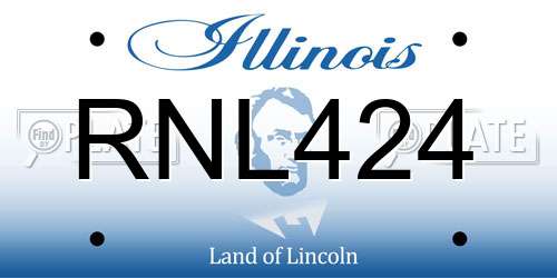 RNL424 Illinois License Plate