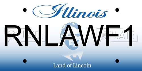 RNLAWF1 Illinois License Plate